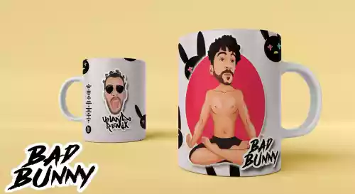 vectores plantilas BADBUNNY,CANTANTE,